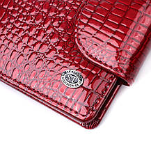 Лакований гаманець для жінок середнього розміру ST Leather 22685 Червоний, фото 5