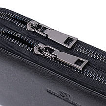 Стильний чоловічий клатч на два відділення із натуральної шкіри ST Leather 22700 Чорний, фото 6