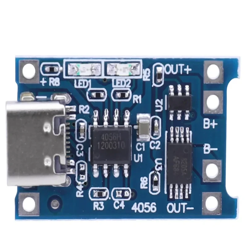 Модуль заряджання Li-ion батарей TP4056 1A 5V Type-C заряджання із захистом 2-в-1, фото 1