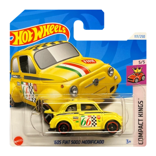 Машинка Хот Вілс 1:64 60s Fiat 500D Modificado колекція Compact Kings Hot Wheels Mattel HTC20