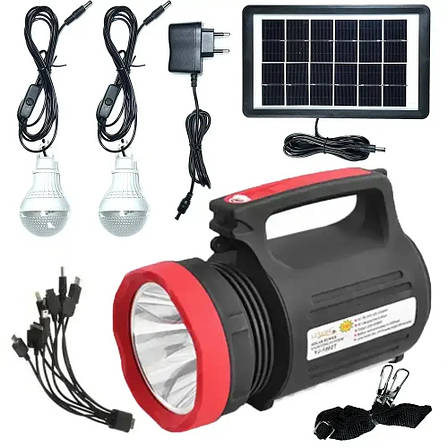 Ліхтар-станція Luxury YJ-1902T 22SMD 2 лампи Powerbank solar ЗУ220В 3 режими 5W, фото 1