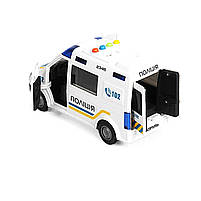 Машина Поліція Авто Експерт пластик укр мова тематичні фрази та пісні підсвічування відчиняються двері інерція гумові колеса, фото 3