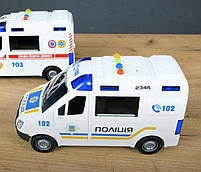 Машина Поліція Авто Експерт пластик укр мова тематичні фрази та пісні підсвічування відчиняються двері інерція гумові колеса, фото 4