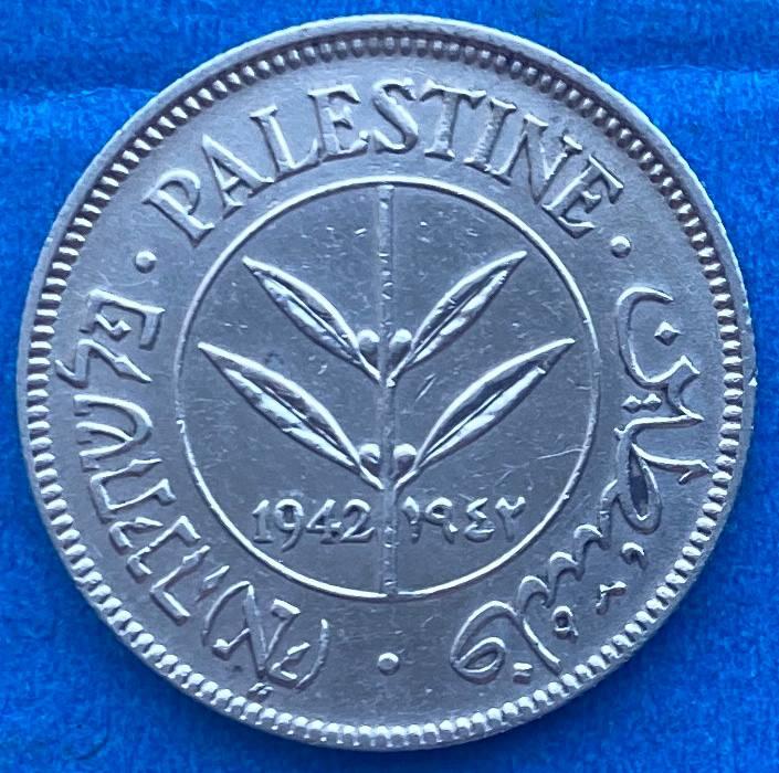 Монета Палестини 50 міл 1942 р, фото 1