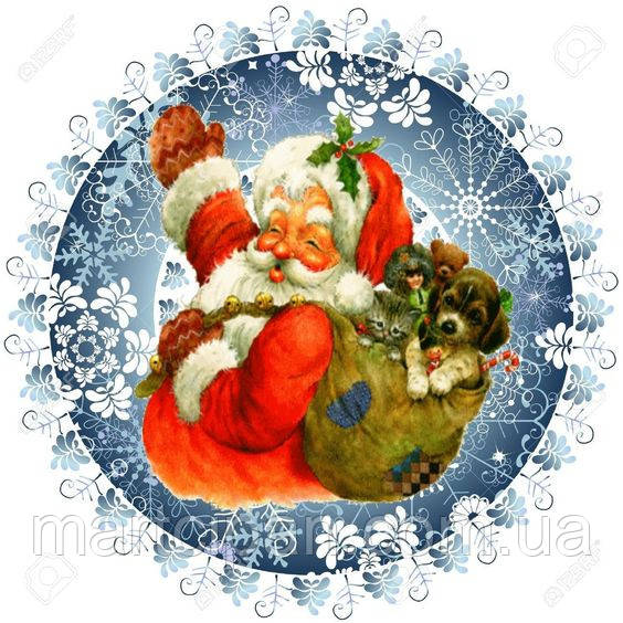 Новий рік 59 Вафельна картинка , фото 1