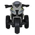 Дитячий електромотоцикл Kawasaki Ninja (сірий колір) 12 V, EVA, ручка газу, фото 3