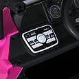 Дитячий електромобіль JEEP SUPER (рожевий колір, фарба) 24V, 4 мотори, підсвітка, Bluetooth, фото 5