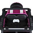 Дитячий електромобіль JEEP SUPER (рожевий колір, фарба) 24V, 4 мотори, підсвітка, Bluetooth, фото 6