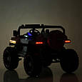 Дитячий електромобіль JEEP SUPER (рожевий колір, фарба) 24V, 4 мотори, підсвітка, Bluetooth, фото 10