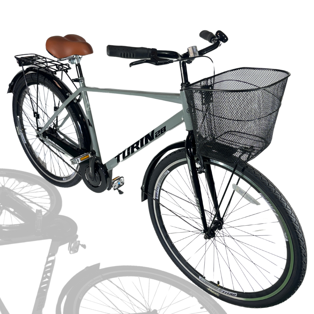 Велосипед 28" Turin 2024 Рама-18" чорно-сірий
