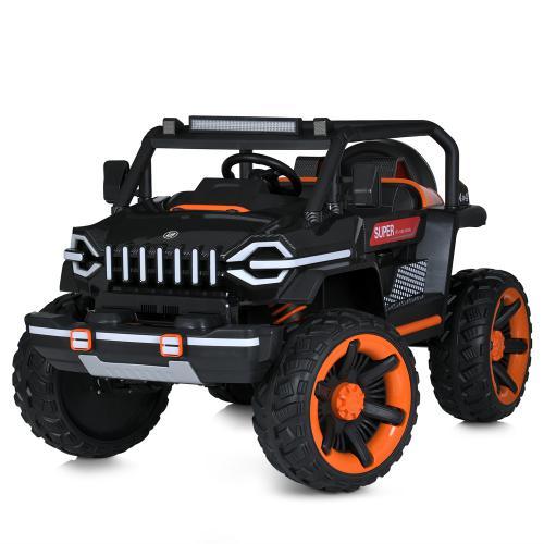 Дитячий електромобіль JEEP SUPER (карбоновий колір, фарба) 24V, 4 мотори, підсвітка, Bluetooth, фото 1