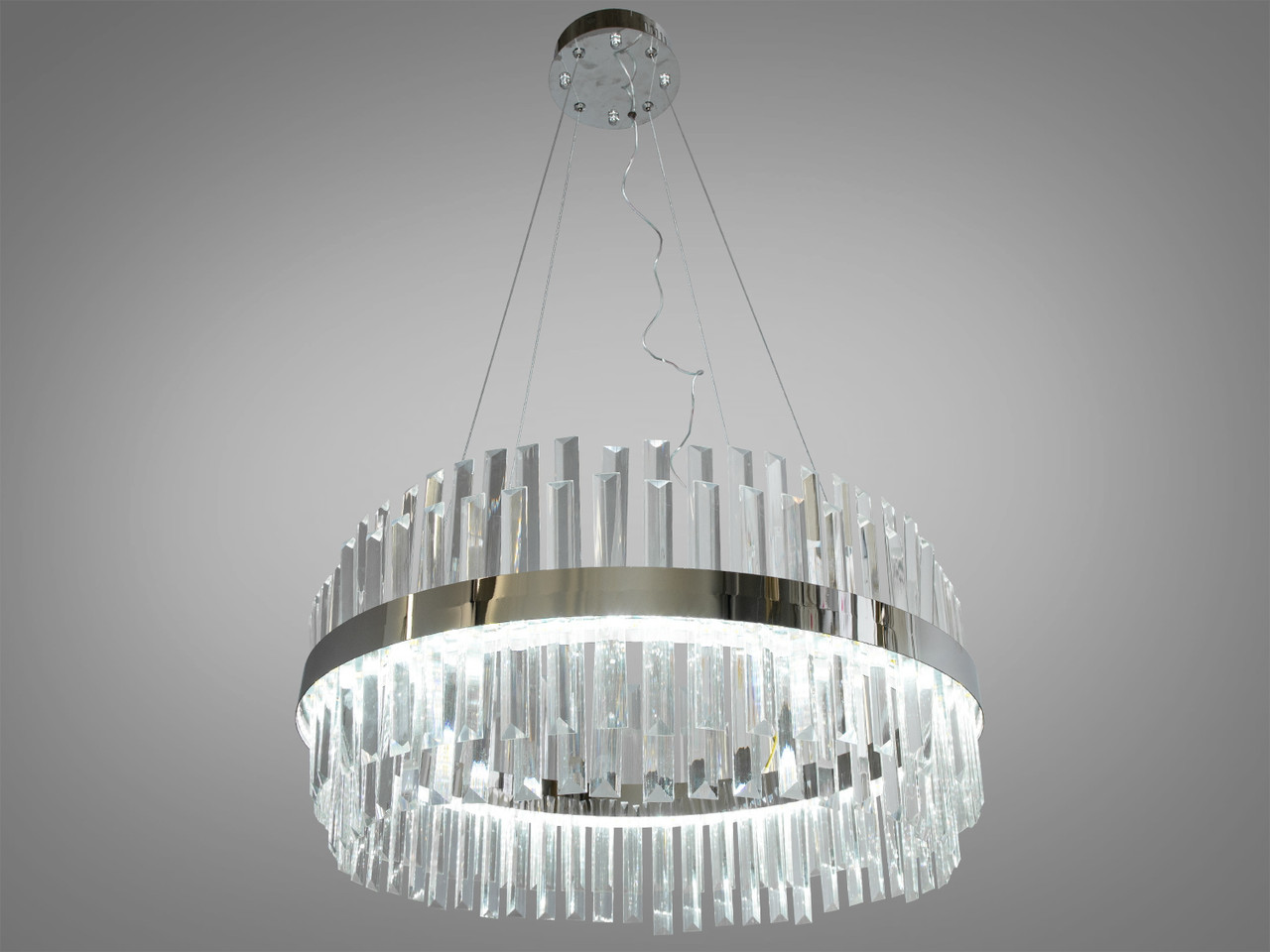 Підвісна кришталева світлодіодна люстра 150 Вт Diasha 840/600CH, фото 1