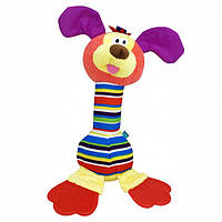 М`яка іграшка-брязкальце "Собака" TM Happy Monkey Mega Zayka MGZ-1216-3 з дзвіночком, Land of Toys