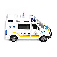 Машина Поліція Авто Експерт пластик укр мова тематичні фрази та пісні підсвічування відчиняються двері інерція гумові колеса, фото 2