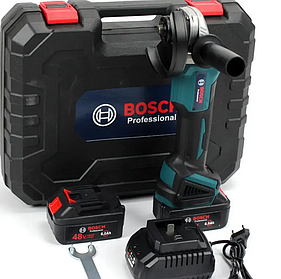 Болгарка акумуляторна Bosch 48V-10C 6.0 AH КШМ 125 мм Кутова шліфмашина Бош Безщіткова, Бездротова болгарка