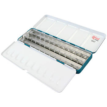 Пенал для акварелі Rosa Gallery металевий, Бірюза, 21 кювет 2311209