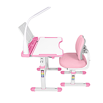 Зростаюча дитяча парта з лампою та підставкою для книг + стілець FunDesk Vivo Pink для дівчинки, фото 5