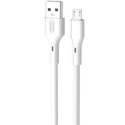 USB-кабель XO NB230 Rock Series, microUSB 2.4A білий