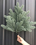 Гілка ялинки штучна Lux 60 см блакитна (упаковка 3 штуки), фото 3