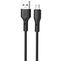 USB-кабель XO NB230 Rock Series, microUSB 2.4A чорний