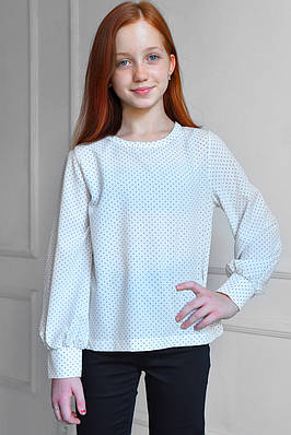 Блуза підліткова для дівчинки білого кольору 182636T Безкоштовна доставка