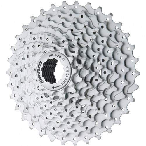 Касета SRAM PG-970 11-34, 9 шв, сірий (34655)