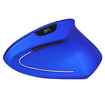 Миша вертикальна бездротова оптична Rowell V7 Blue (97274), фото 4