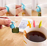 Подставка для верёвочки пакетика чая улитка силиконовая (цвет случайный) SKU0000477, фото 4