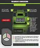 Лазерний рівень нівелір L-fine 4D (Hilda) пульт, зелений промінь, кейс, 2 акумулятори + штатив 2.1м, фото 6