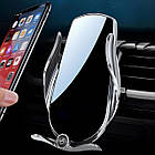 Тримач для телефону в машину з бездротовою зарядкою + перехідники FJ18 / Магнітна підставка для телефону, фото 6