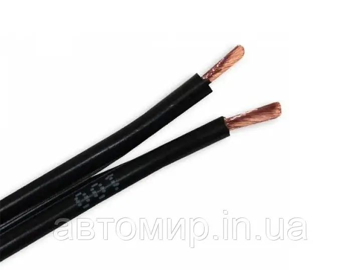 Автомобільний провід ШВП-2 2 жильний 2×1.5 чорного кольору від 1 до 380V (5 метрів), фото 1