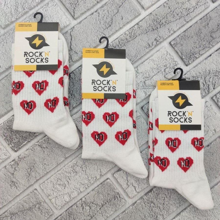 Шкарпетки високі весна/осінь Rock'n'socks 444-87 СЕРДЦЯ NO Україна one size (37-40р)