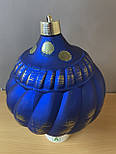 УЦІНКА Велика ялинкова іграшка - гарбуз, 30 см, синій, матовий, пластик (030552-4), фото 3