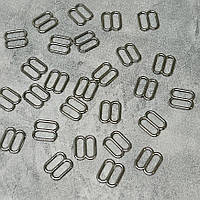 Регулятор металевий для бретелей ,Ø 0,8 см -Вісімка, колір-срібло, упаковка 10 ш, Сріблястий