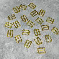 Гачок для бретелей металевий, Ø 1 см -(застібка), колір-золото, упаковка 10 шт, Золотий