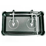 Настільна газова плита на дві конфорки Domotec 6602MS 0,54 кВт х2 Сіра, фото 7