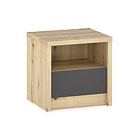 Комплект 2шт Сучасна маленька приліжкова тумбочка в спальню з шухлядою та нішею Домініка Мебель Сервіс