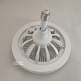 Вентилятор-люстра в патрон LED Multi-Function Fan Light із поворотним шарніром + пульт EVA-27, фото 5