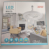Вентилятор-люстра в патрон LED Multi-Function Fan Light із поворотним шарніром + пульт EVA-27, фото 10
