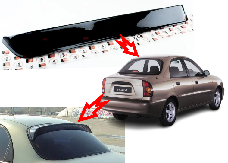 Дефлектор заднього скла козирок для Daewoo Lanos седан BEG-LINE, фото 1
