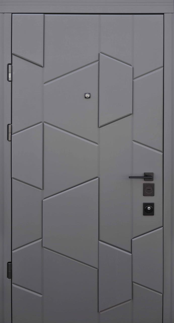 Вхідні металеві двері Страж Matrix 950х2040 мм мусоне дерево софтач/софт мілк Леві