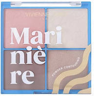 Палетка для контурингу обличчя Vivienne Sabo Powder face contouring palette Mariniere  01, 17.2г