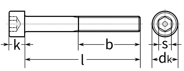 din 912 болты под шестигранник схема