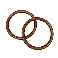 Ручки для сумки круглі Коричневі дерев'яні 140мм