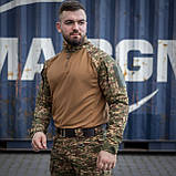 Тактична сорочка Ubacs (CoolMax) з кишенями під налокітники хижак (койот), фото 3