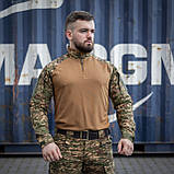 Тактична сорочка Ubacs (CoolMax) з кишенями під налокітники хижак (койот), фото 4