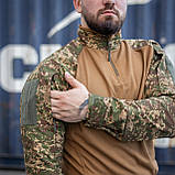 Тактична сорочка Ubacs (CoolMax) з кишенями під налокітники хижак (койот), фото 5