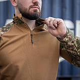 Тактична сорочка Ubacs (CoolMax) з кишенями під налокітники хижак (койот), фото 6