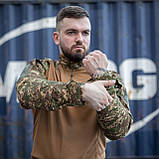 Тактична сорочка Ubacs (CoolMax) з кишенями під налокітники хижак (койот), фото 7