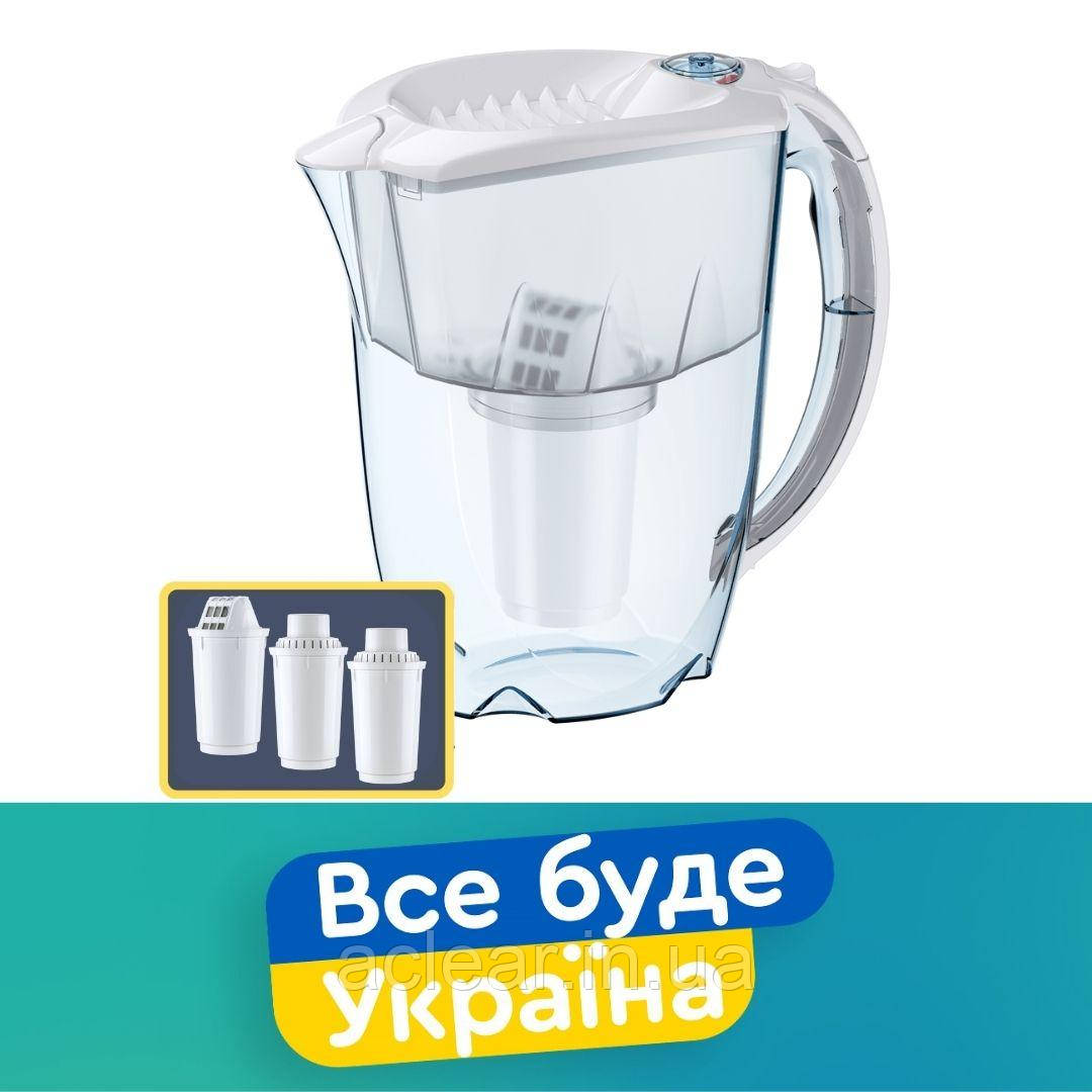 Фільтр-кувшин Аквафор Престиж Білий з 3-ма картриджами, фото 1